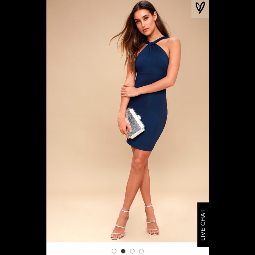 NWT Lulus Key largo Blue Bodycon Dress